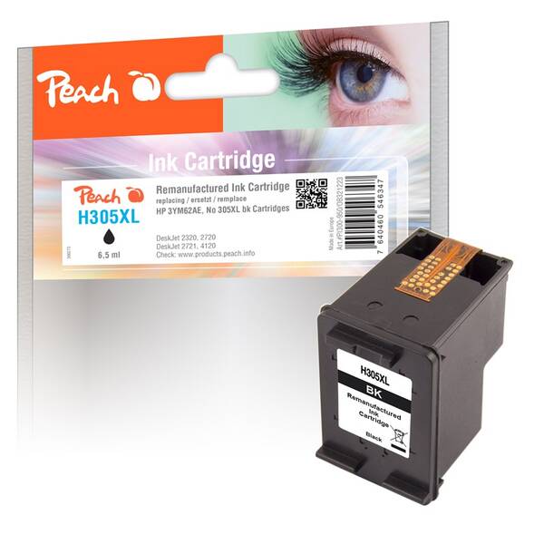 Inkoustová náplň Peach HP 305XL, 240 stran černá

