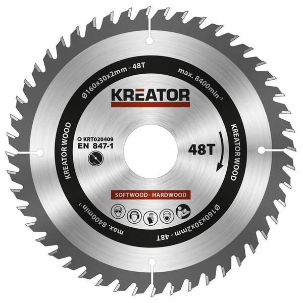 Kotouč pilový Kreator KRT020409 160mm 48T 


