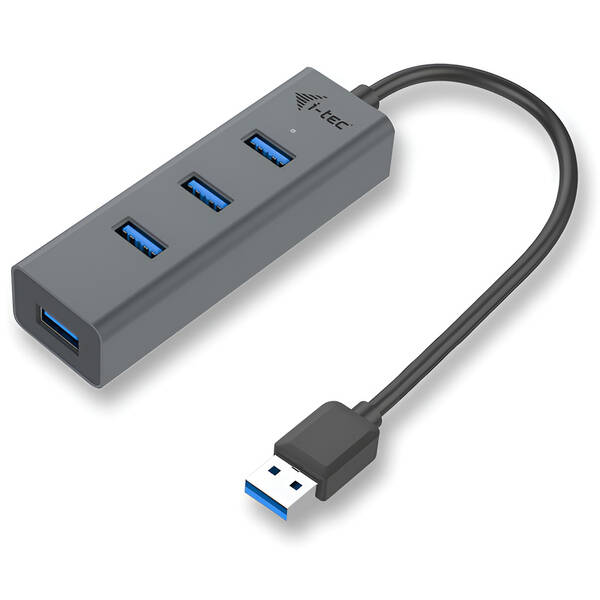 USB Hub i-tec Metal USB 3.0 / 4x USB 3.0 šedý


