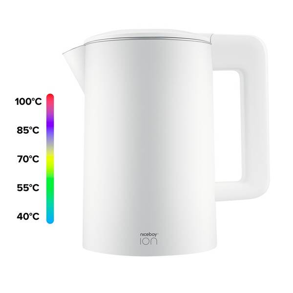 Rychlovarná konvice Niceboy Thermo TK5 Polar white, 1,7 l bílá


