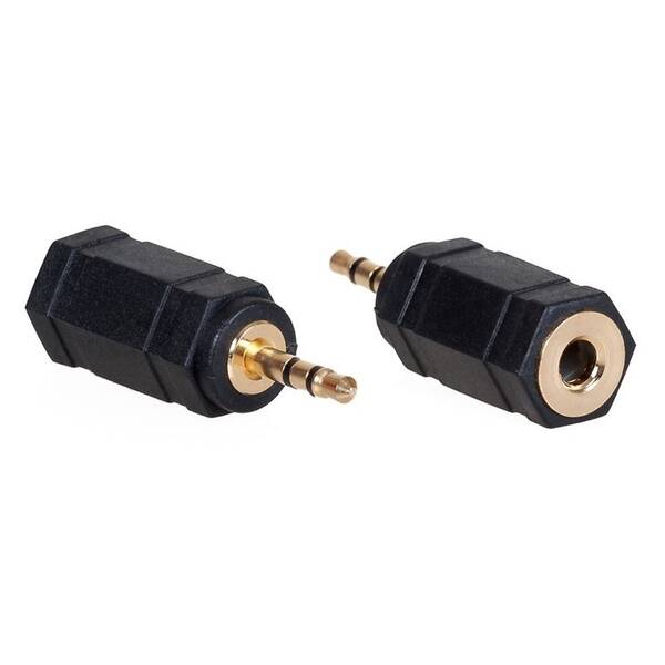 Redukce AQ stereo 3,5 mm jack samice - 2,5 mm jack samec 

