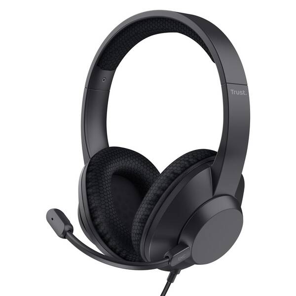 Headset Trust AYDA Max, USB-C/USB-A, ENC černý

