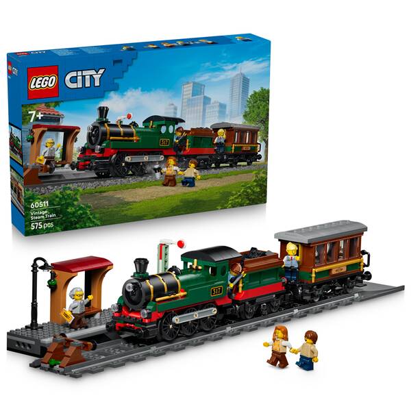 Stavebnice LEGO® City 60511 Vintage parní vlak 


