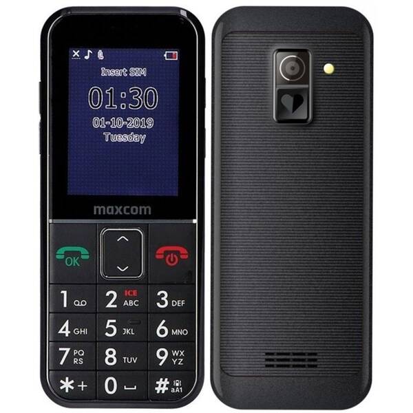 Mobilní telefon MaxCom Comfort MM735 + SOS náramek s GPS lokátorem černý

