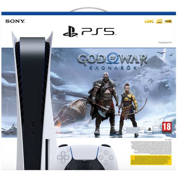 Herní konzole Sony PlayStation 5 + God of War: Ragnarok 

