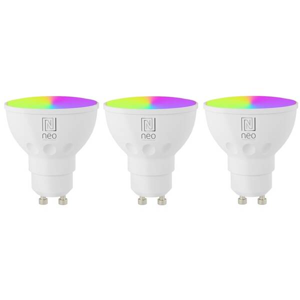 Chytrá žárovka IMMAX NEO SMART LED GU10 6W RGB+CCT barevná a bílá, stmívatelná, WiFi, 3ks 

