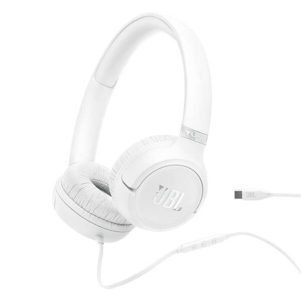 Sluchátka JBL Tune 530, USB-C bílá

