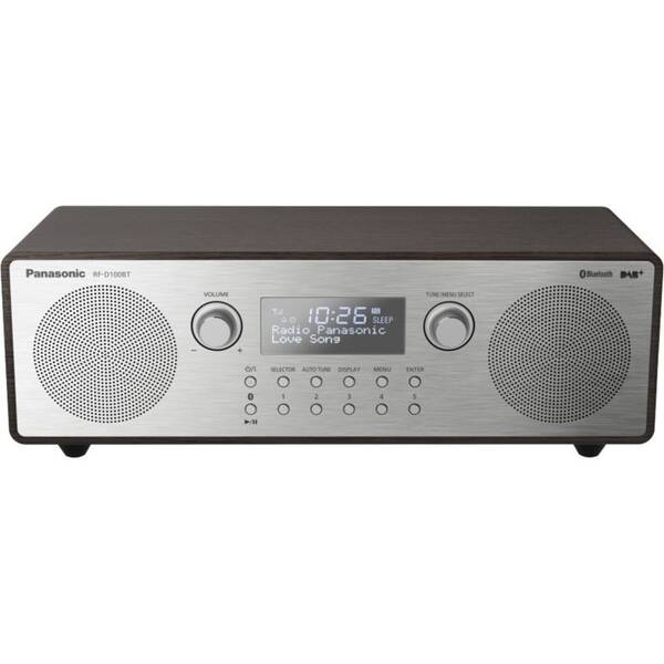 Radiopřijímač s DAB+ Panasonic RF-D100BTEGT hliník
