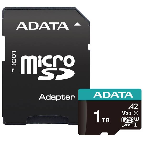 Paměťová karta ADATA MicroSDXC 1TB UHS-I (100R/80W) + adaptér 

