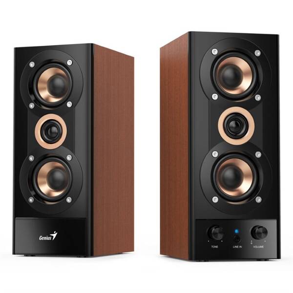 Reproduktory Genius SP-HF 800A, 2.0, Verze II. černé/dřevo

