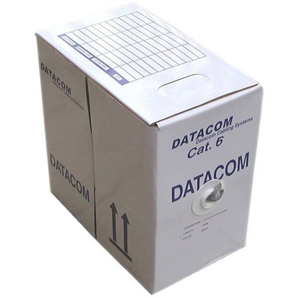 Kabel DATACOM UTP Cat.6 PVC, box, 305 m šedý

