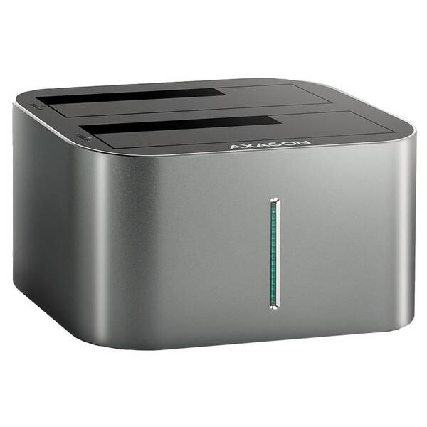 Dokovací stanice Axagon SuperSpeed USB DUAL 2.5"/3.5" HDD/SSD dock šedá

