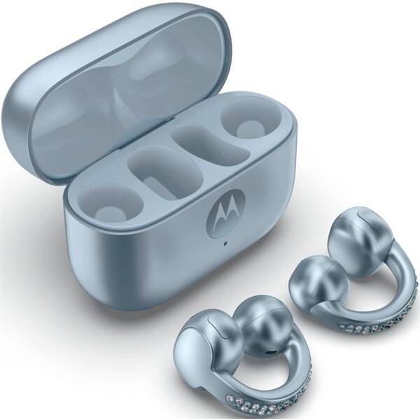Sluchátka Motorola Moto Buds Loop Swarovski® Crystals modrá

