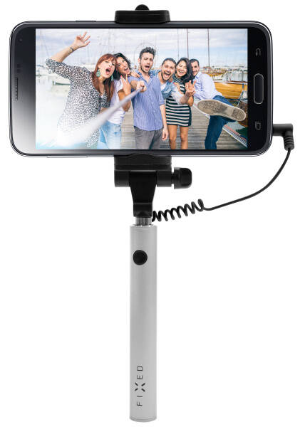 Selfie tyč FIXED Snap Mini - stříbrná stříbrná

