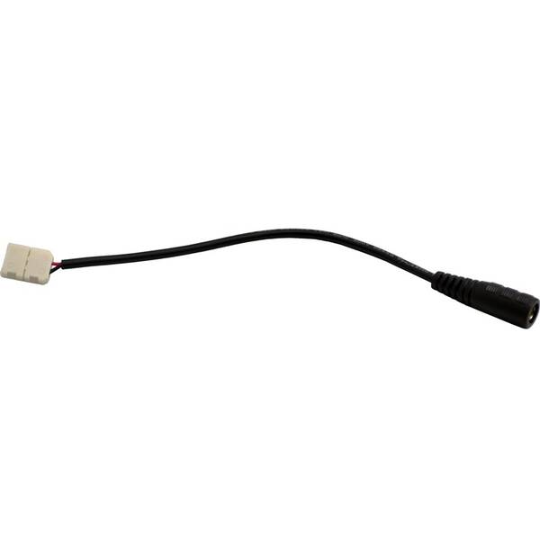 Konektor Solight napájecí, pro LED pásky 0,8cm, zacvakávací, 0,55cm zdířka černý

