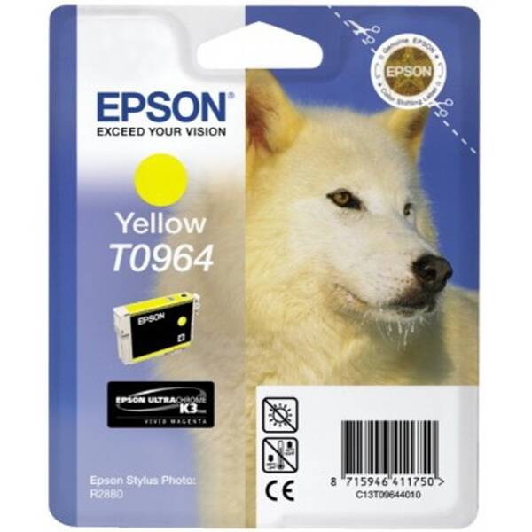 Inkoustová náplň Epson T0964, 13 ml žlutá


