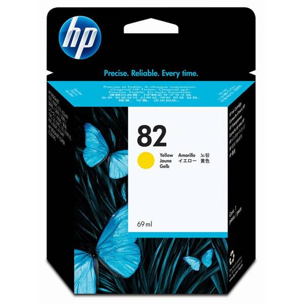 Inkoustová náplň HP 82, 69 ml žlutá

