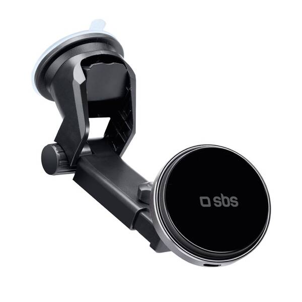 Držák do auta SBS MagCharge magnetický, s přísavkou, 15 W černý

