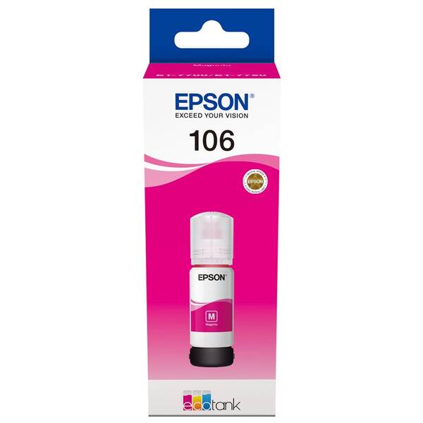 Inkoustová náplň Epson 106 EcoTank, 70 ml purpurová

