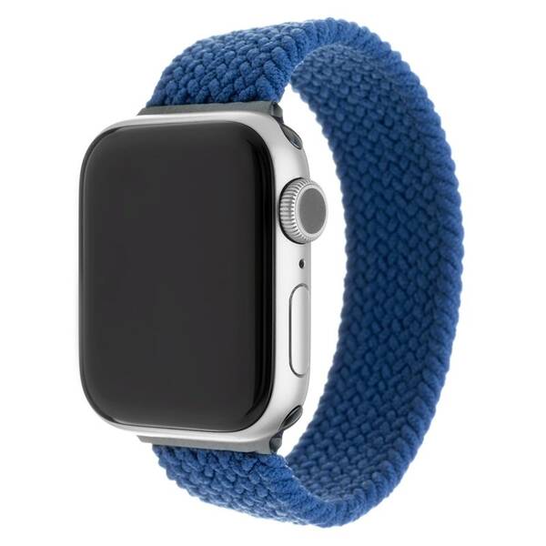 Řemínek FIXED Nylon Strap na Apple Watch 42/44/45/49 mm, velikost L modrý

