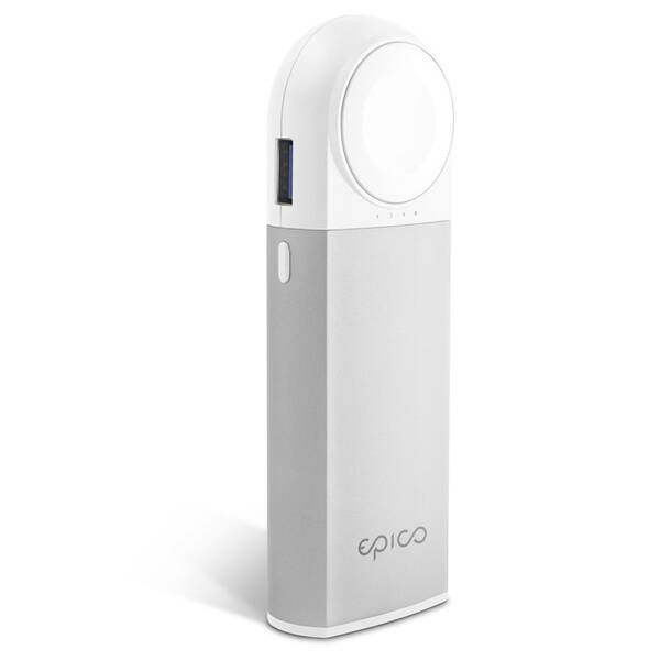 Powerbanka Epico 5200 mAh pro Apple Watch stříbrná

