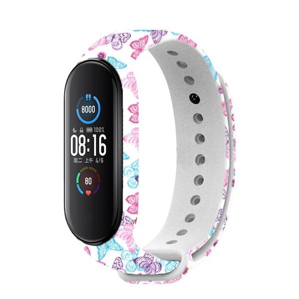 Řemínek RhinoTech na Xiaomi Mi Band 5 - motiv motýli 

