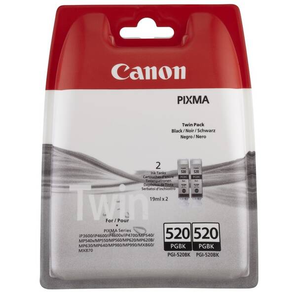 Inkoustová náplň Canon PGI-520BK, 420 stran černá

