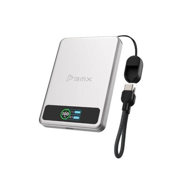 Powerbanka BMX SolidSafe™ 5K Solid-State magnetická stříbrná

