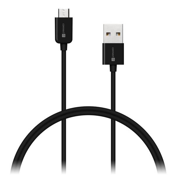 Kabel Connect IT Wirez USB/micro USB, 1m černý

