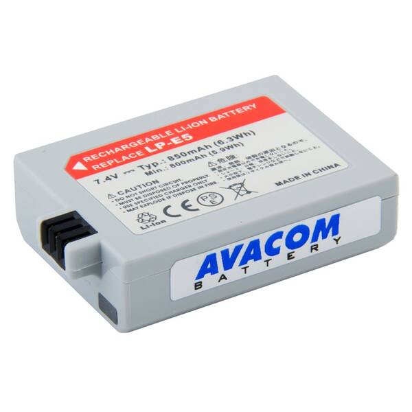 Baterie Avacom Canon LP-E5 Li-Ion 7,4V 850mAh 

