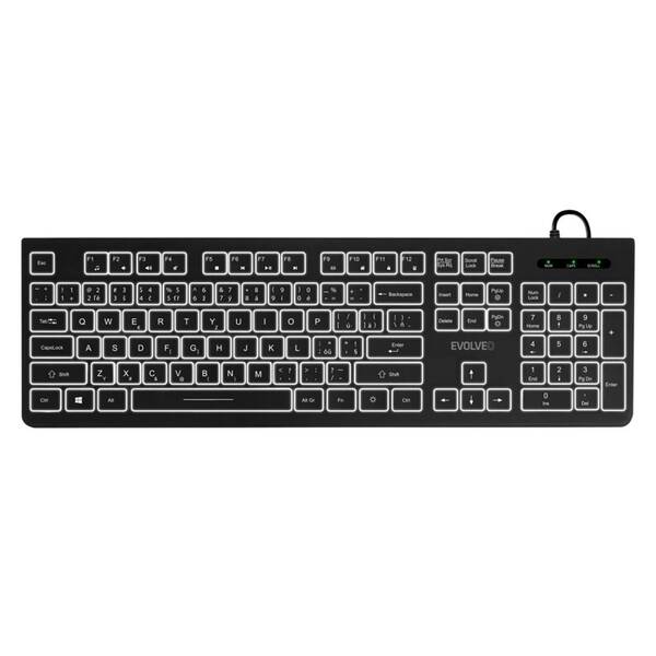 Klávesnice Evolveo K1010, CZ+SK černá

