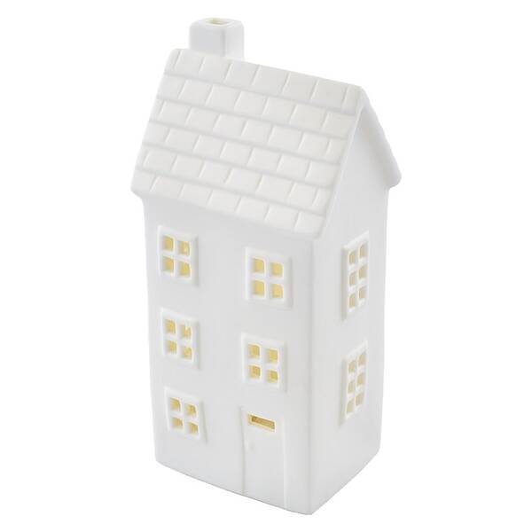 LED dekorace EMOS keramický domeček, 16 cm, 1LED, vnitřní, teplá bílá, časovač 

