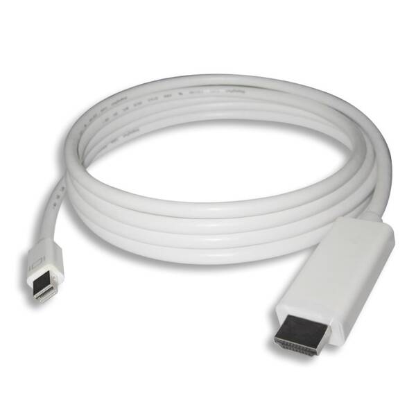 Kabel PremiumCord Mini DisplayPort / HDMI, M/M, 3m bílý

