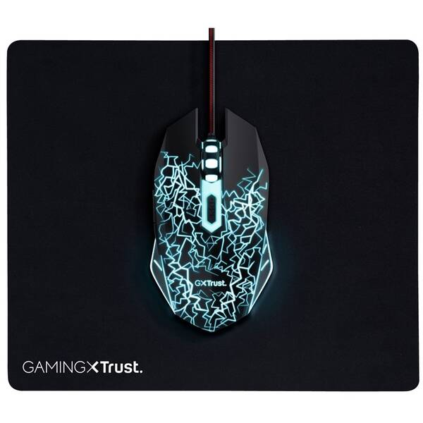 Herní set Trust Basics Gaming Wired myš + podložka pod myš černý

