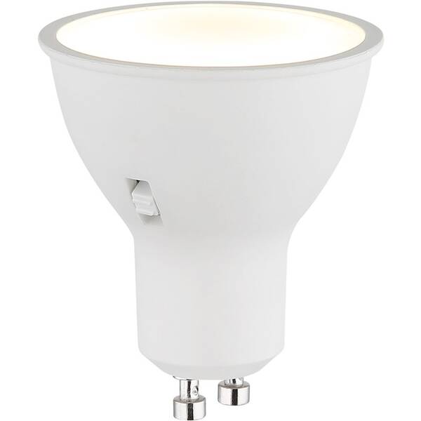 Žárovka LED GLOBO GU10, 5W, posuvný spínač, 450 lm, CCT 3000/4000/6500K bílá

