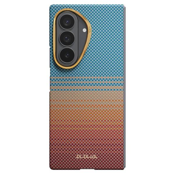 Kryt na mobil Pitaka na Samsung Galaxy Z Fold 8 Ultra červený/oranžový

