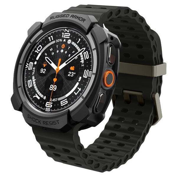 Řemínek Spigen Rugged Armor na Samsung Galaxy Watch Ultra 2 (47mm) černý

