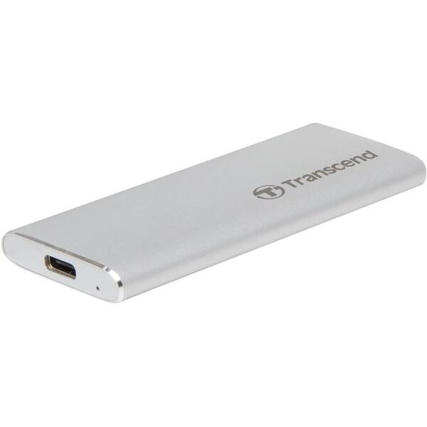 Box na HDD Transcend CM42 externí SSD rámeček, M.2 SATA SSD typ 2242, USB 3.0/USB-C stříbrný


