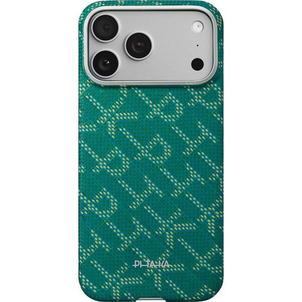 Kryt na mobil Pitaka Ultra-Slim Monogram na Apple iPhone 17 Pro zelený

