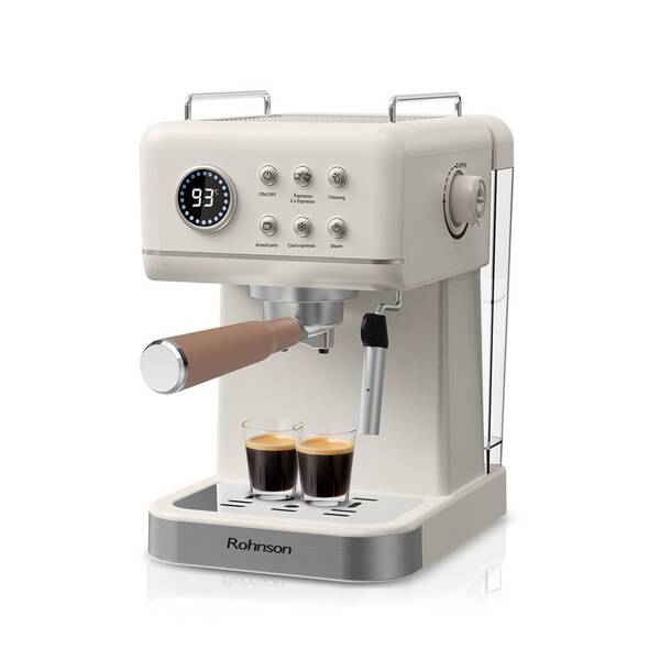 Pákový kávovar Rohnson R-98036 Hot & Cold krémový

