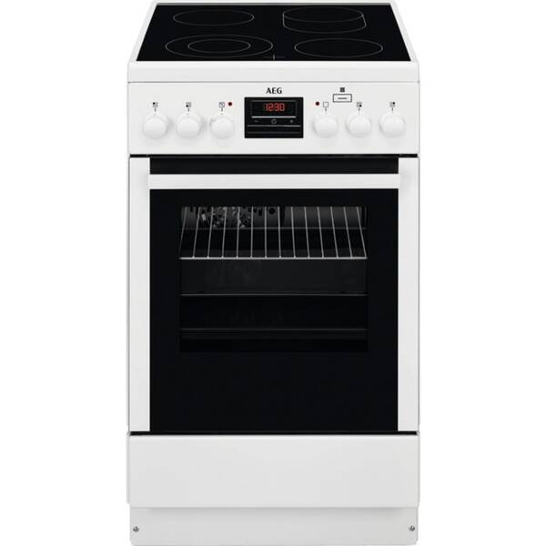 Sklokeramický sporák AEG CCB56401BW bílá barva
