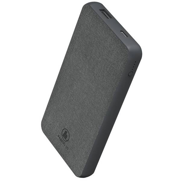 Powerbanka Hama Fabric 10, 10000 mAh šedá

