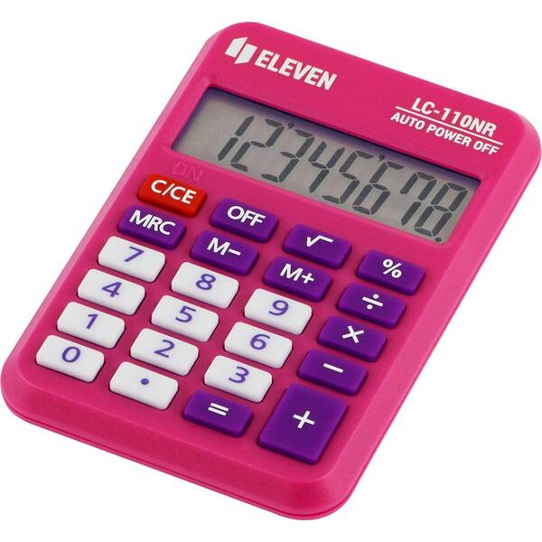 Kalkulačka Eleven LC-110NR-PK, kapesní, osmimístná růžová


