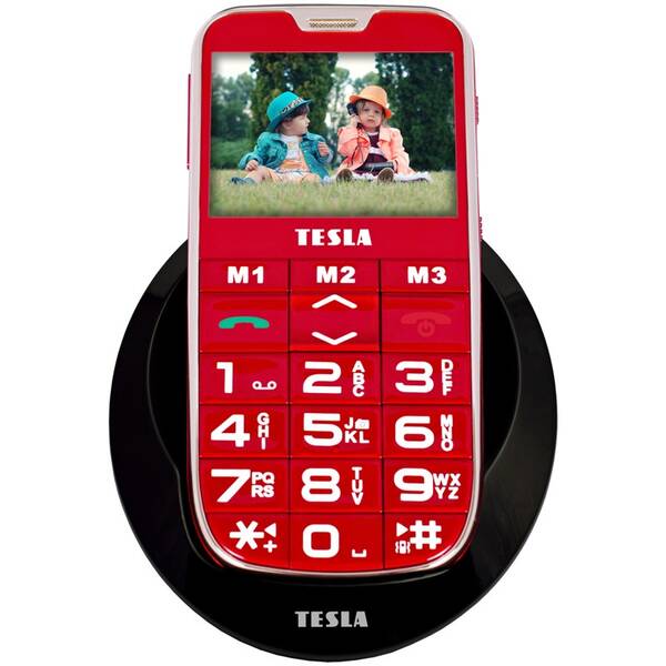 Mobilní telefon Tesla SimplePhone A50 červená barva
