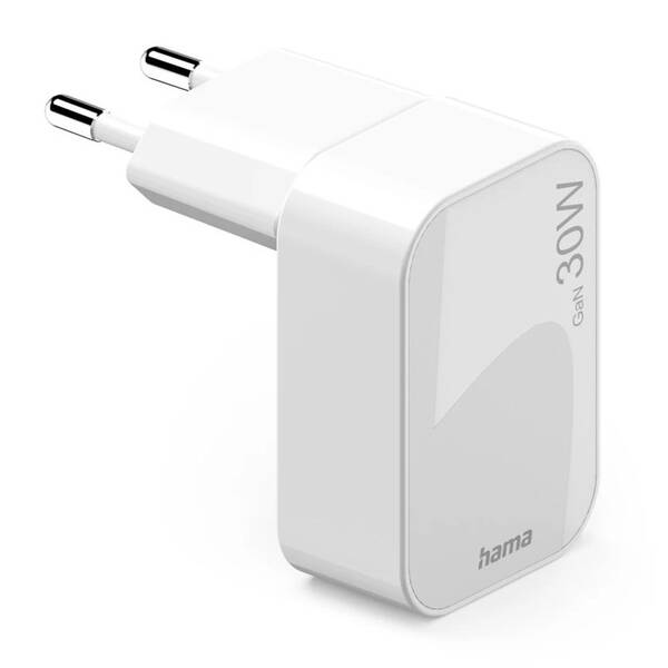 Nabíječka do sítě Hama GaN, USB-C PD/QC 30 W bílá

