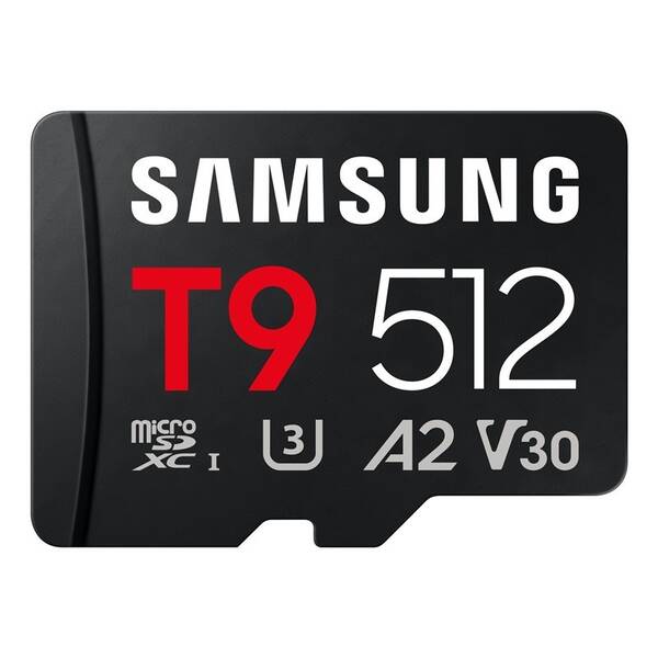 Paměťová karta Samsung T9 MicroSDXC 512GB UHS-I U3 (200R/130W) černá

