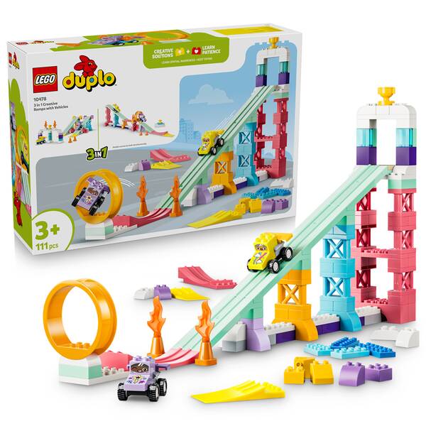 Stavebnice LEGO® DUPLO® 10478 Kreativní rampy s autíčky 3 v 1 

