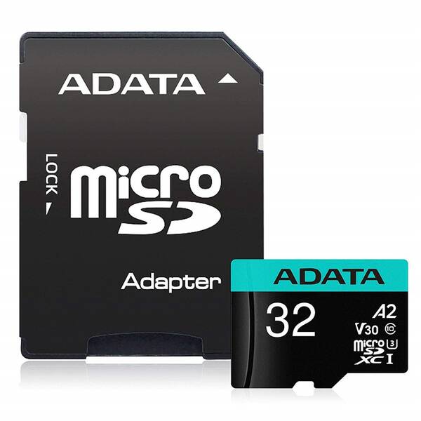 Paměťová karta ADATA Premier Pro MicroSDHC 32GB (100R/80W) + adaptér 

