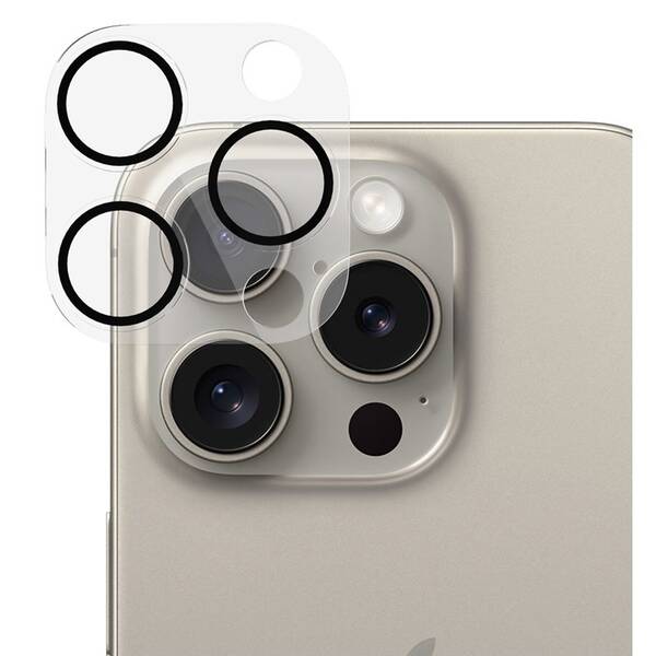 Ochranné sklo čočky fotoaparátu Epico Aluminium Lens Protector na Apple iPhone 16 Pro/16 Pro Max černé

