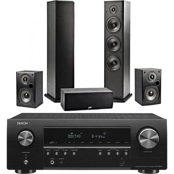 AV Receiver Denon AVR-S650H + set reproduktorů Polk černý

